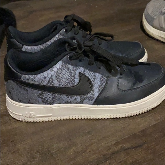 snake print air force ones